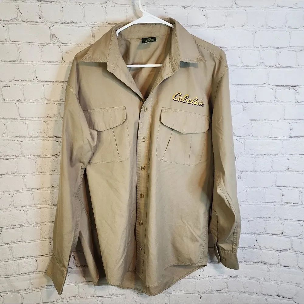 Men's Cabela's button-down longsleeve shirt, size Medium Tall